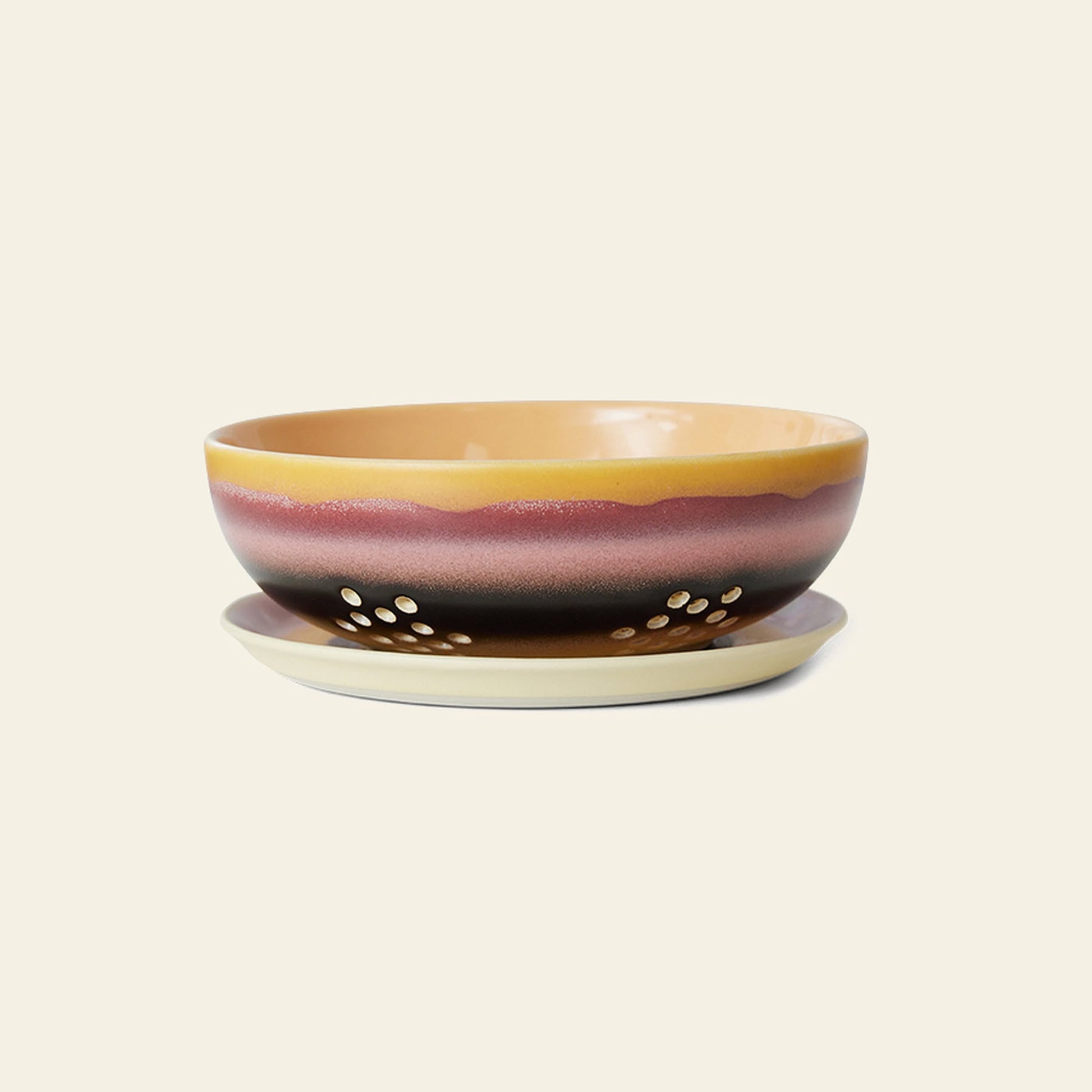 HKLIVING 70s Ceramics Berry Bowl Sunset