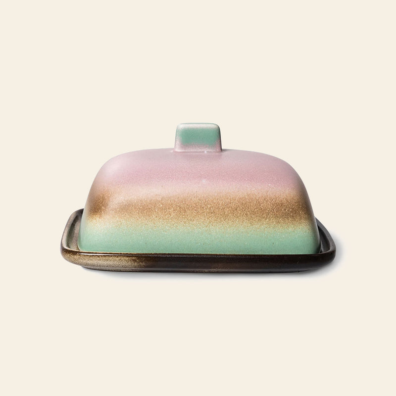 HKLIVING 70s Ceramics: Butter Dish - Mercury