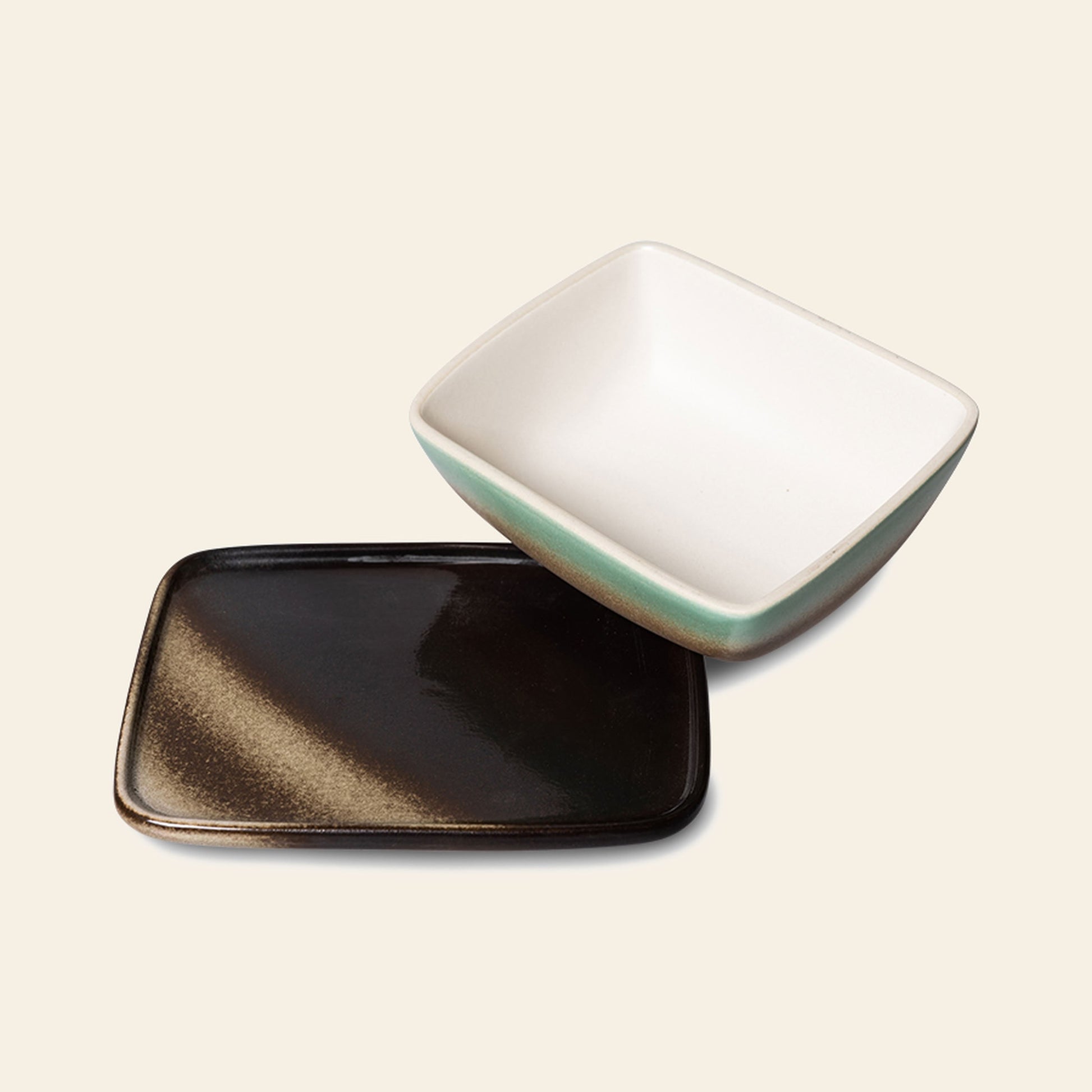 HKLIVING 70s Ceramics Butter Dish Mercury