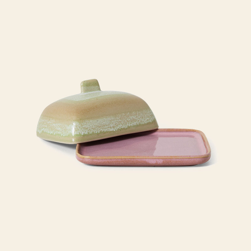 HKLIVING 70s Ceramics: Butter Dish - Skyline