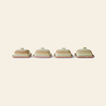 HKLIVING 70s Ceramics Butter Dish Skyline