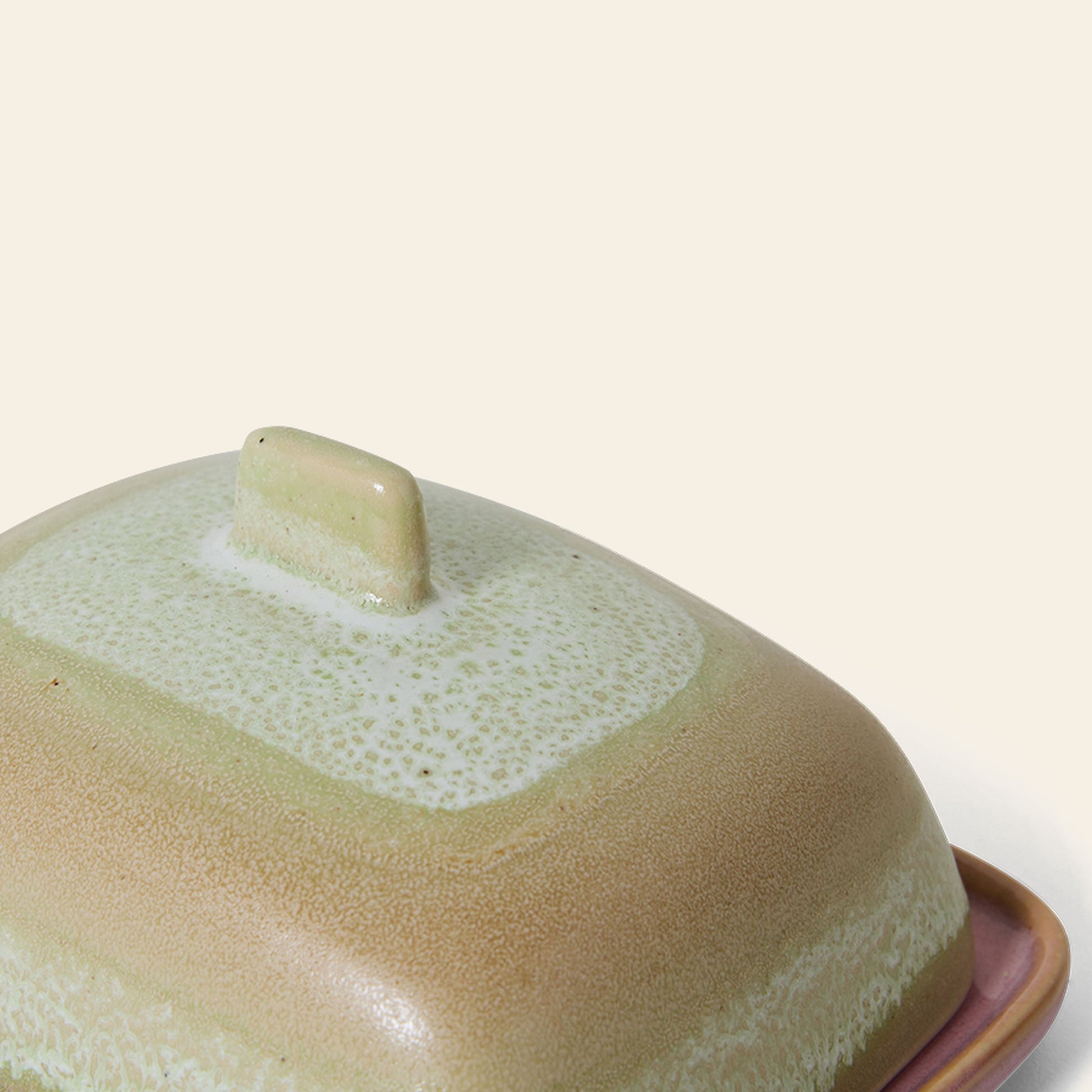 HKLIVING 70s Ceramics Butter Dish Skyline