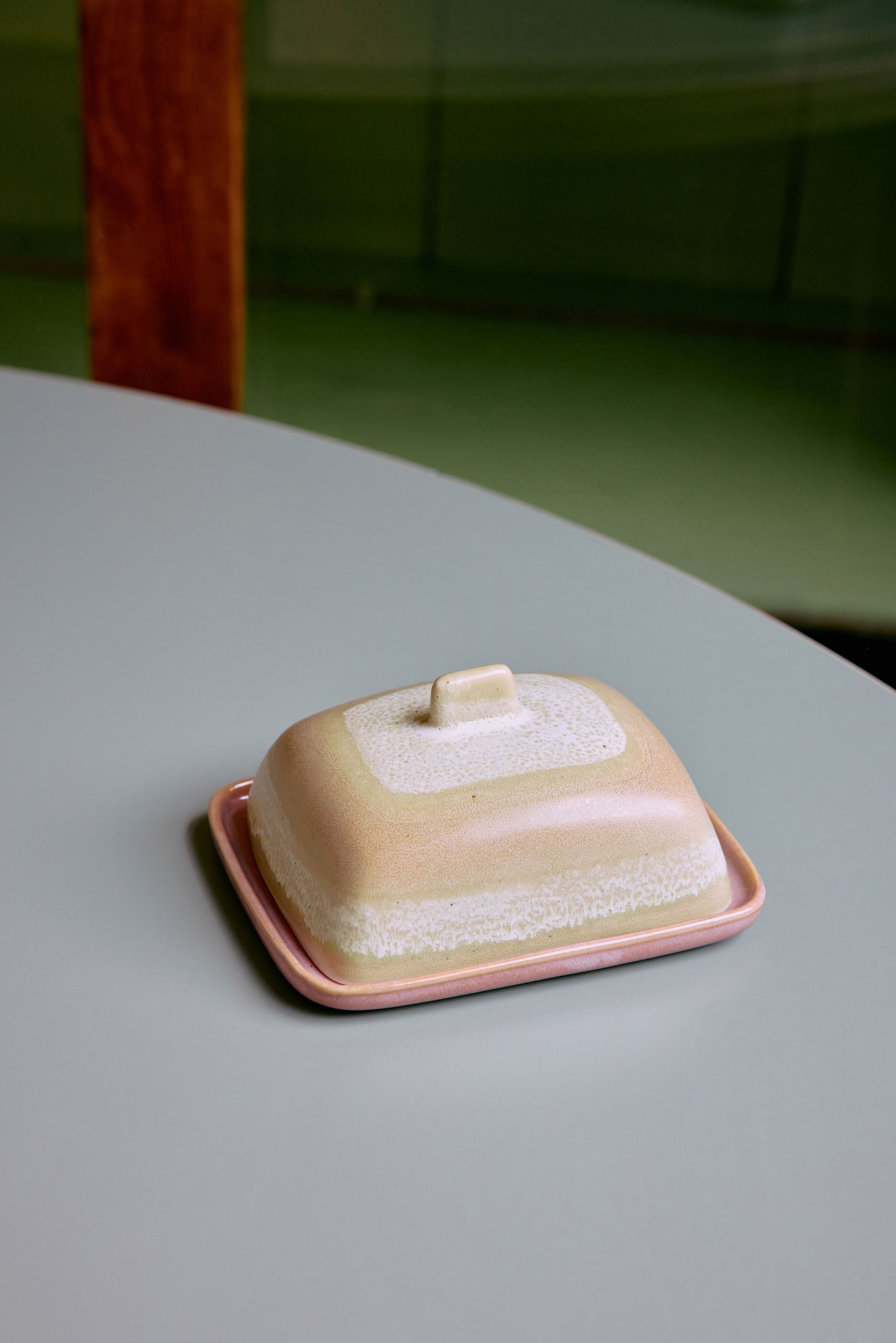 HKLIVING 70s Ceramics Butter Dish Skyline