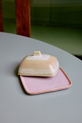HKLIVING 70s Ceramics Butter Dish Skyline