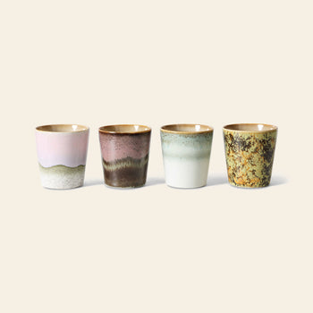 HKLIVING 70s Ceramics Coffee Mugs Set of 4 Serendipity