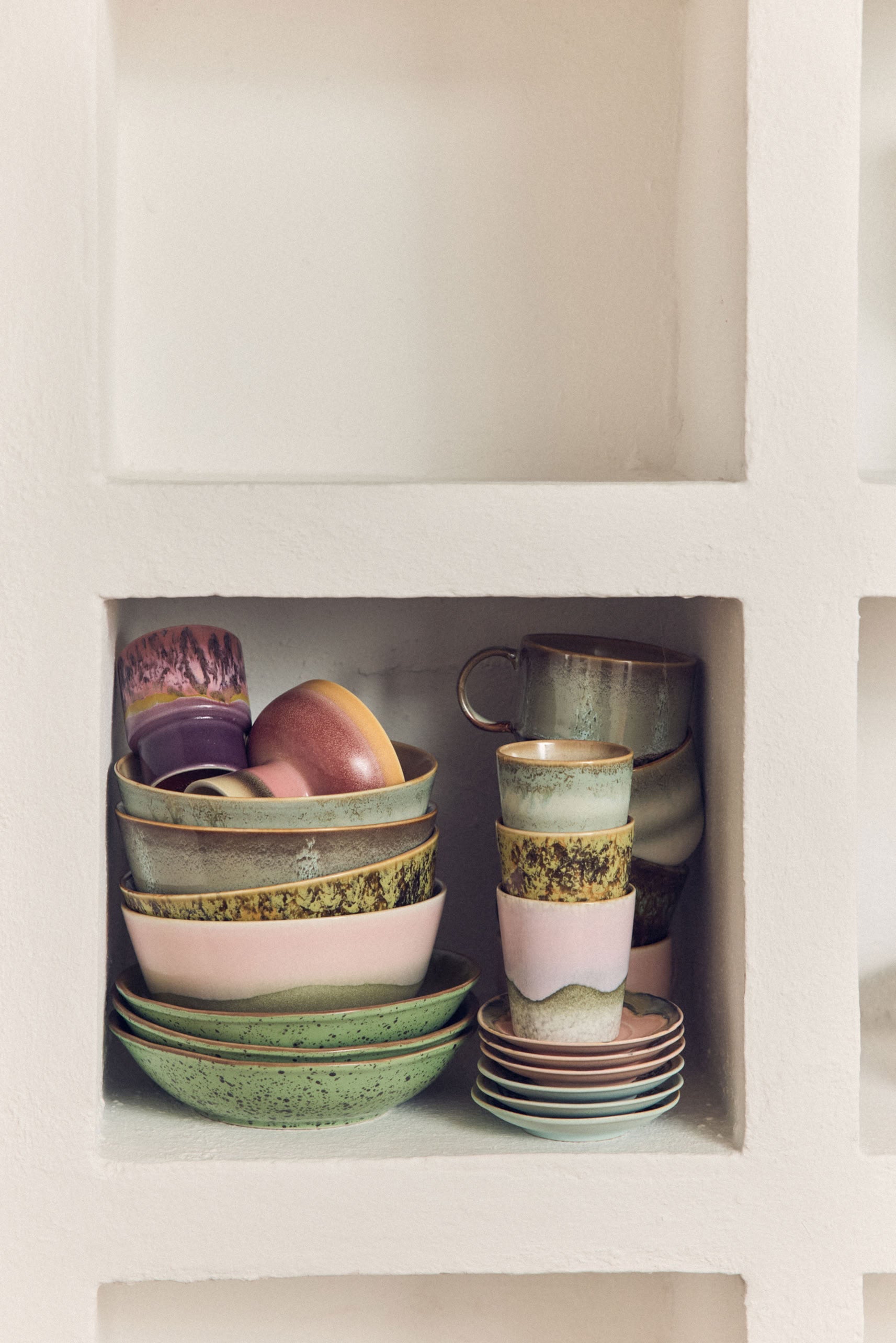 HKLIVING 70s Ceramics Coffee Mugs Set of 4 Serendipity