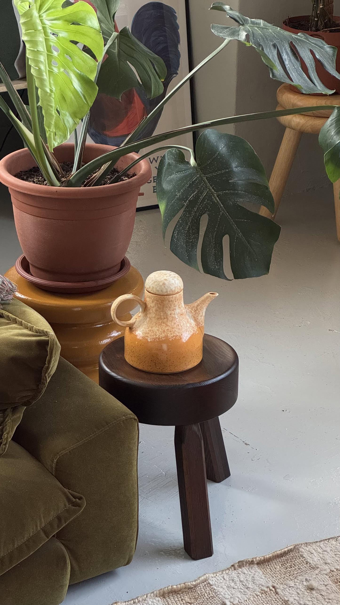 HKLIVING 70s Ceramics Coffee Pot Dunes