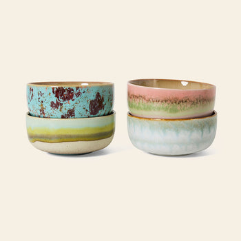 HKLIVING 70s Ceramics Dessert Bowls Set of 4 Impression