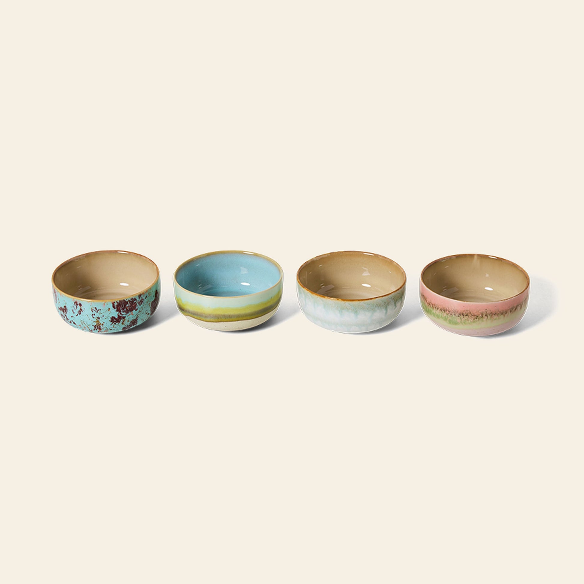 HKLIVING 70s Ceramics Dessert Bowls Set of 4 Impression
