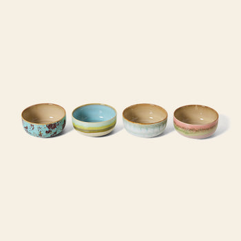 HKLIVING 70s Ceramics Dessert Bowls Set of 4 Impression