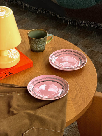 HKLIVING 70s Ceramics Dessert Plates Set of 2 Bubble