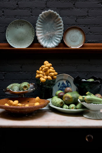 HKLIVING 70s Ceramics Dessert Plates Set of 2 Contrast