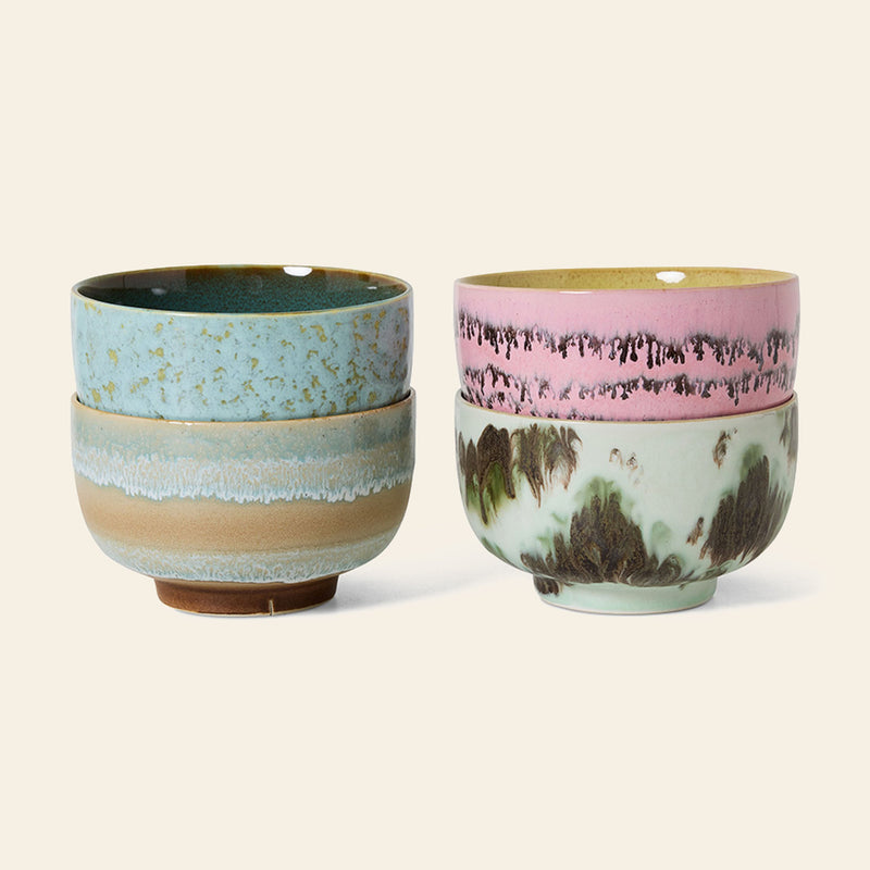HKLIVING 70s Ceramics: Noodle Bowls, Set of 4