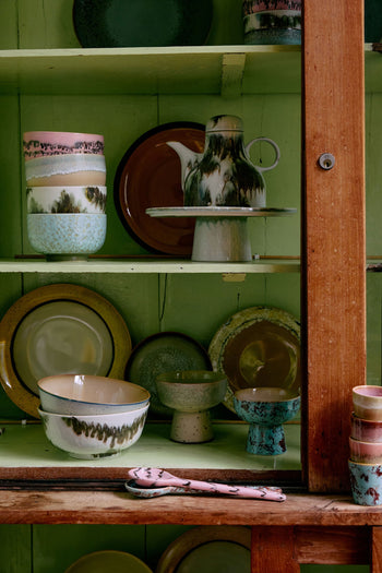 HKLIVING 70s Ceramics Noodle Bowls Set of 4 Dada