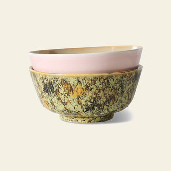 HKLIVING 70s Ceramics Ramen Bowls Set of 2 Ascend