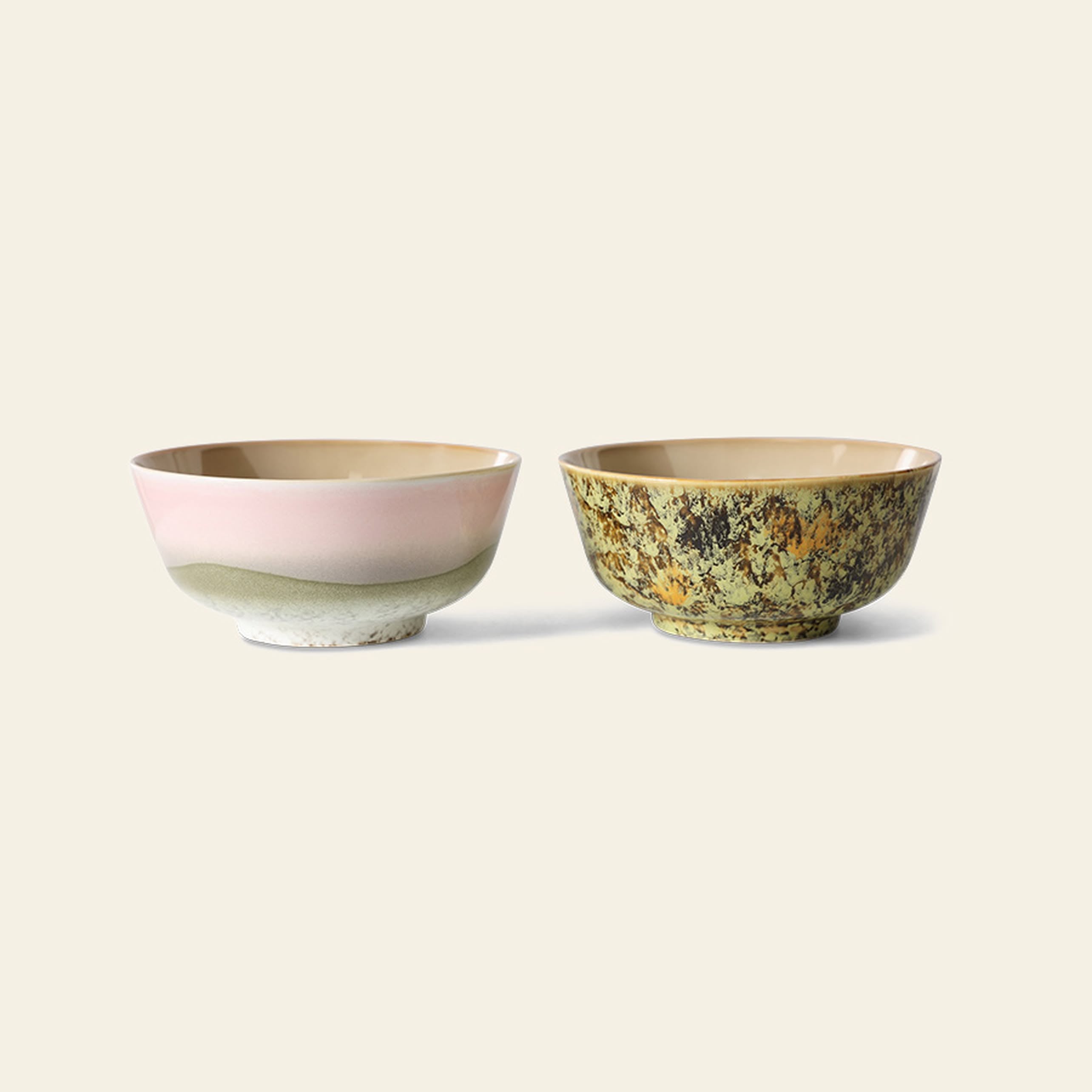 HKLIVING 70s Ceramics: Ramen Bowls, Set of 2 - Ascend