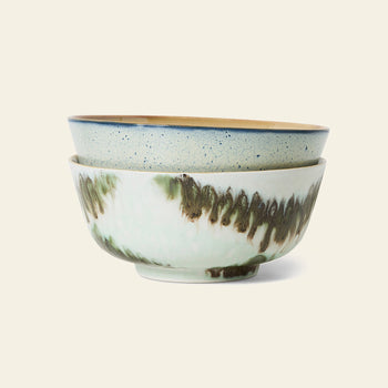 HKLIVING 70s Ceramics Ramen Bowls Set of 2 Minimalist