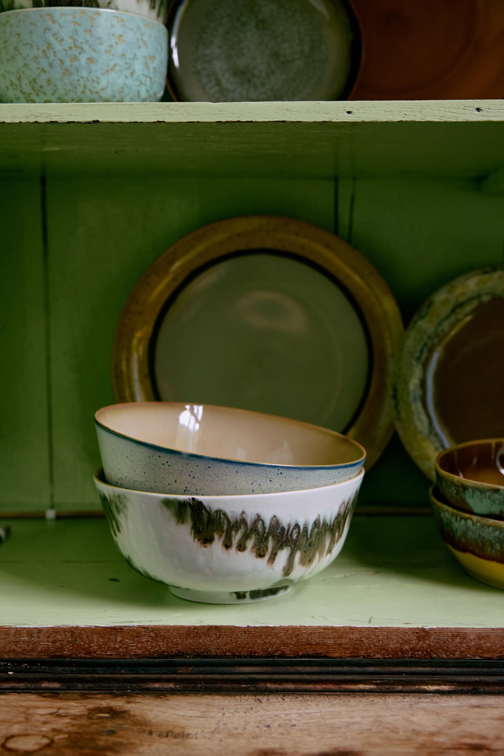 HKLIVING 70s Ceramics Ramen Bowls Set of 2 Minimalist