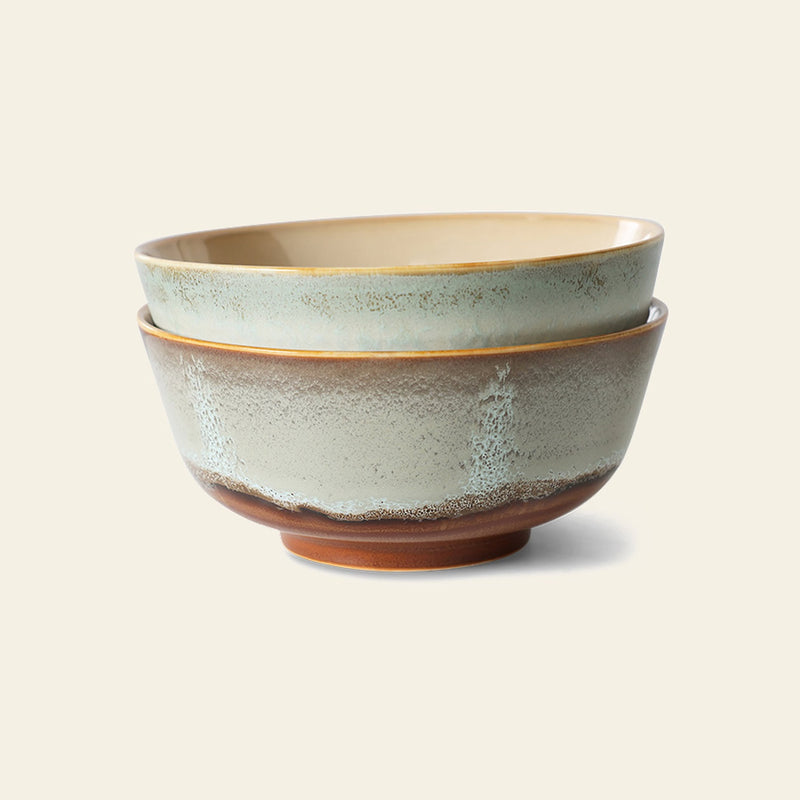 HKLIVING 70s Ceramics: Ramen Bowls, Set of 2 - Verge