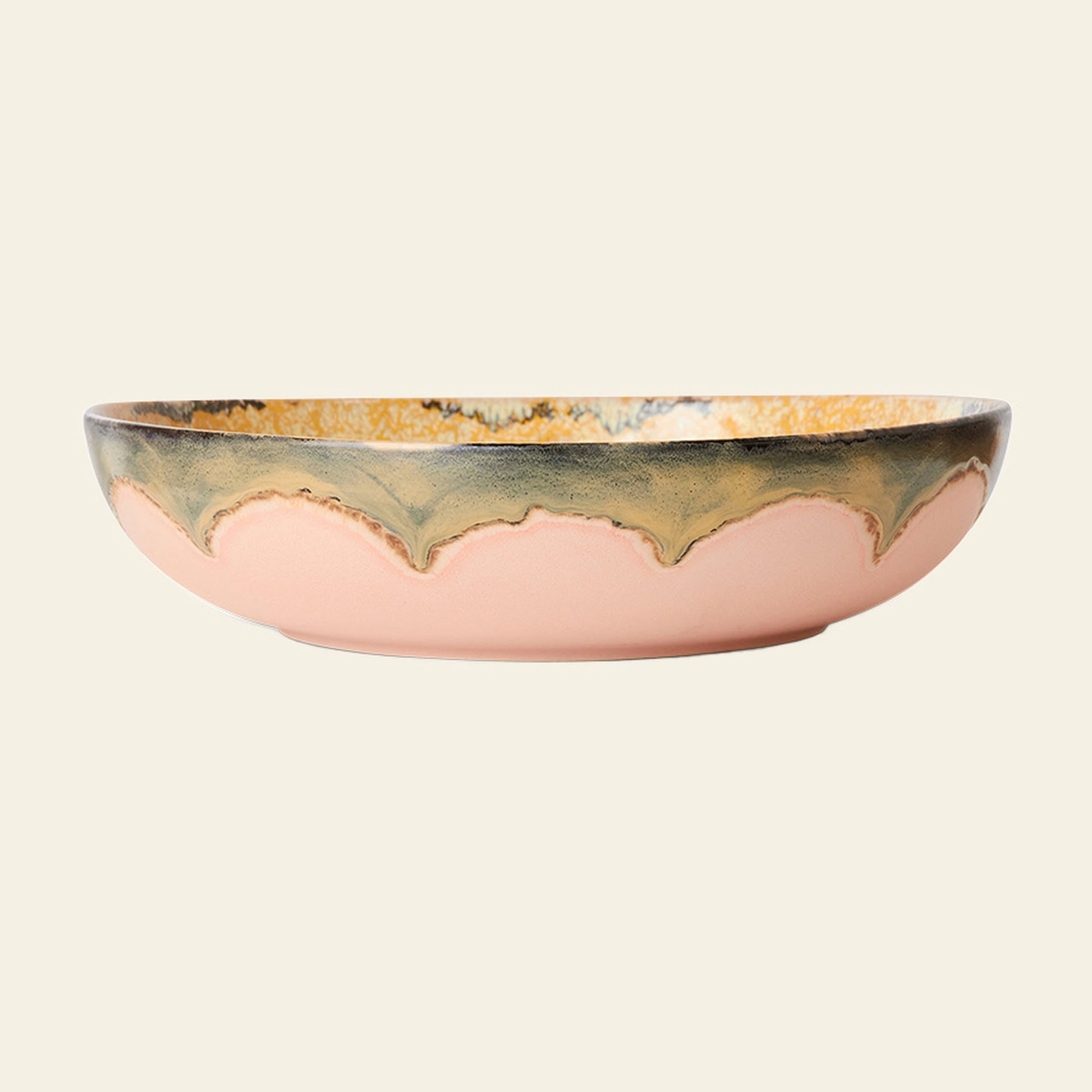 HKLIVING 70s Ceramics Salad Bowl Sunflower