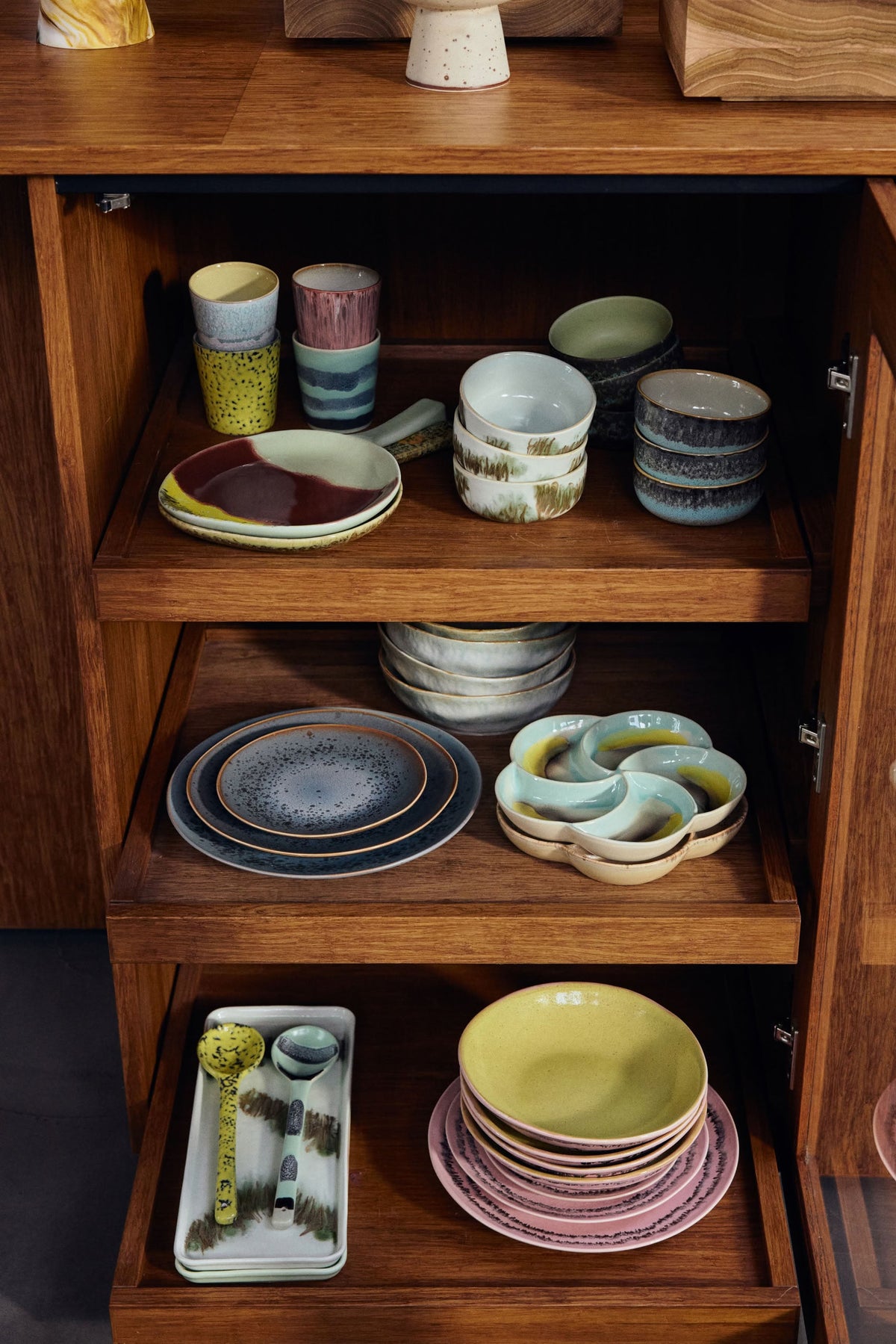HKLIVING 70s Ceramics Side Plates Set of 2 Bubble