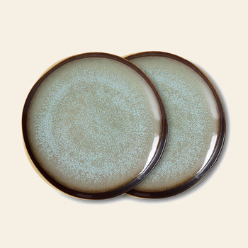 HKLIVING 70s Ceramics Side Plates Set of 2 Contrast