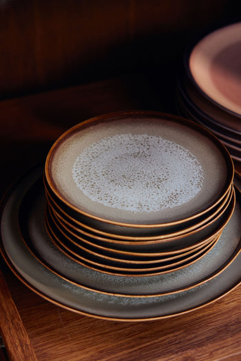 HKLIVING 70s Ceramics Side Plates Set of 2 Contrast