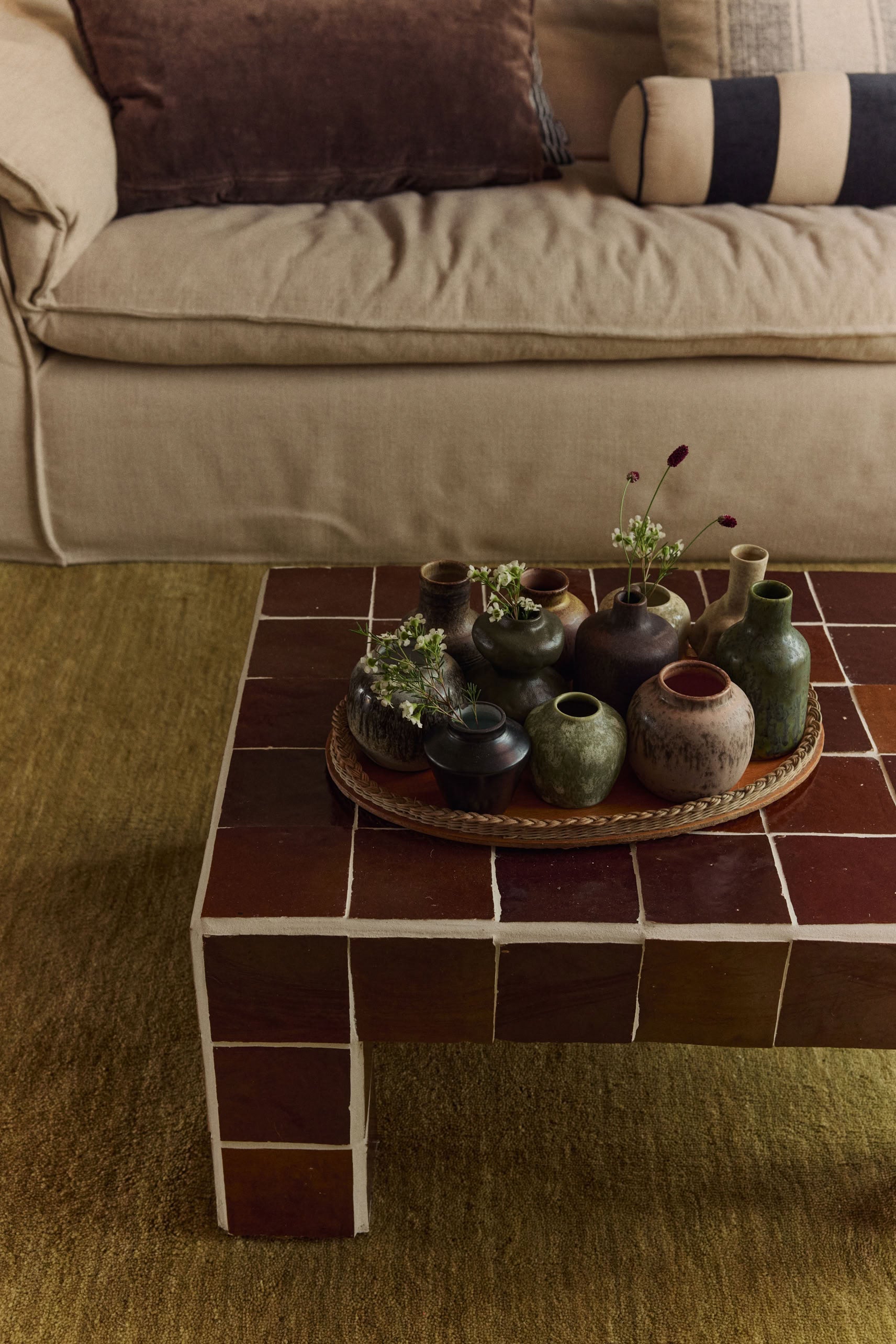 HKLIVING 70s Ceramics Small Vases Set of 5 Palette