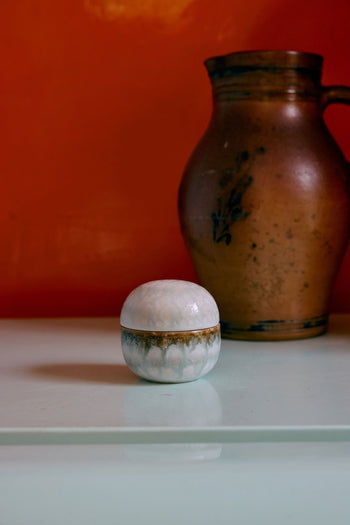 HKLIVING 70s Ceramics Sugar Pot Petal