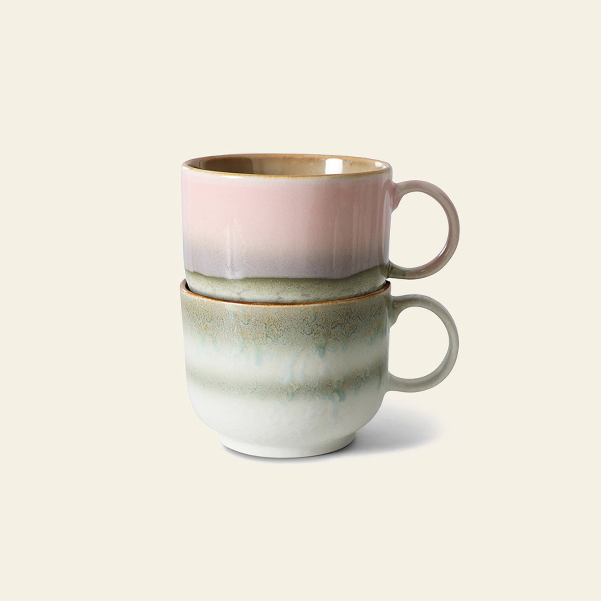 HKLIVING 70s Ceramics Tea Cups Set of 2 Nova