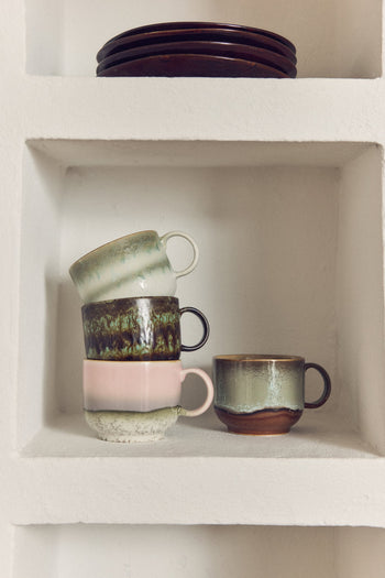HKLIVING 70s Ceramics Tea Cups Set of 2 Nova