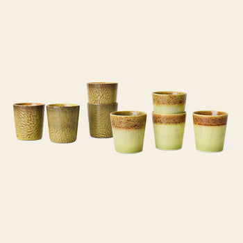 HKLIVING 70s Ceramics Van Gogh Coffee Mugs Set of 2 Sunflowers