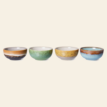 HKLIVING 70s Ceramics XS Bowls Set of 4 Castor