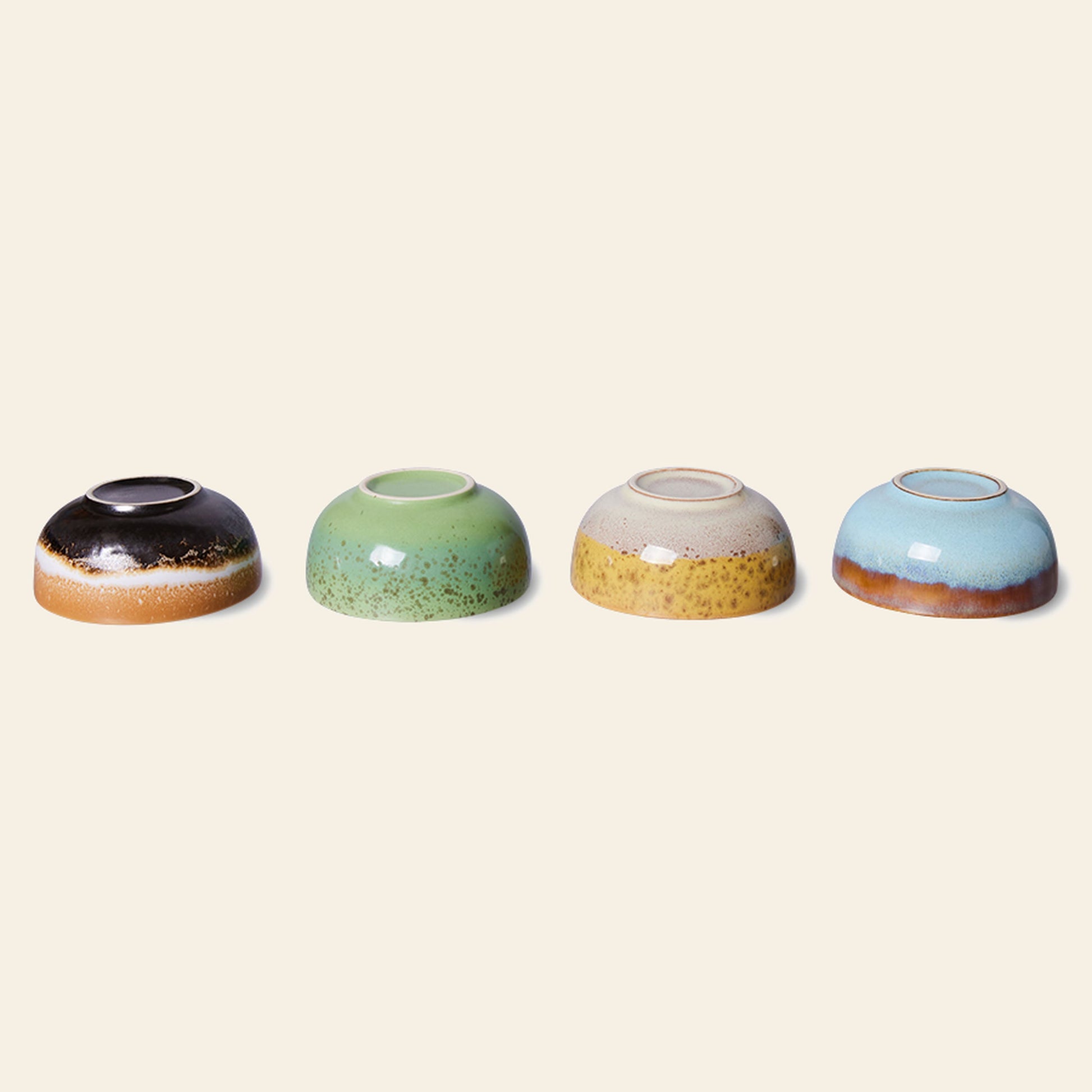 HKLIVING 70s Ceramics XS Bowls Set of 4 Castor