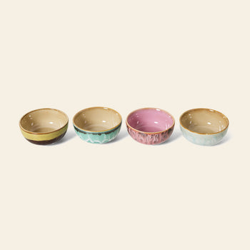 HKLIVING 70s Ceramics XS Bowls Set of 4 Modernist