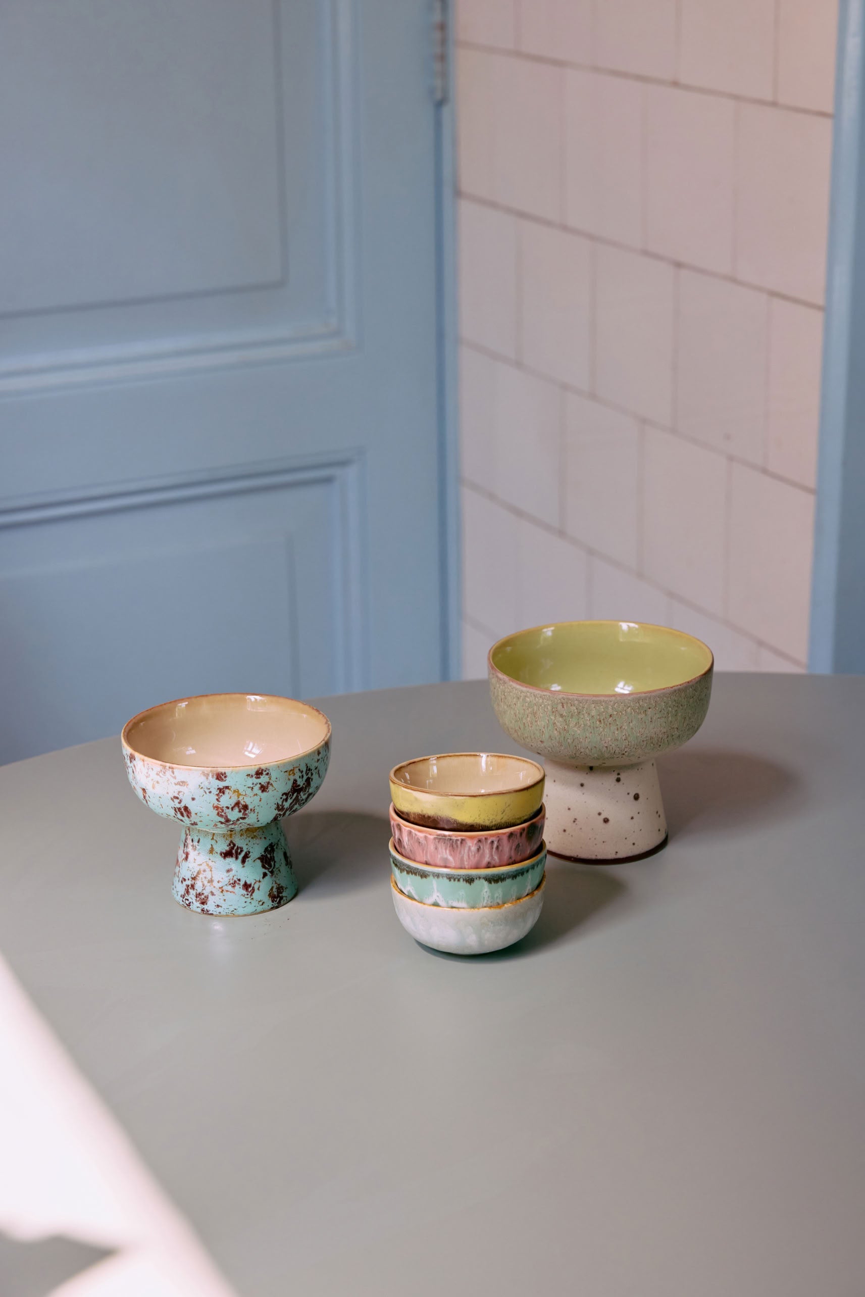 HKLIVING 70s Ceramics XS Bowls Set of 4 Modernist