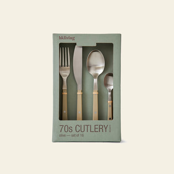 HKLIVING 70s Cutlery Olive Set of 16