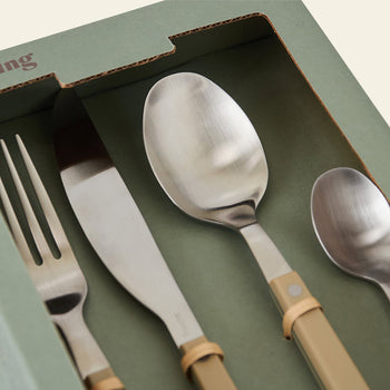 HKLIVING 70s Cutlery Olive Set of 16