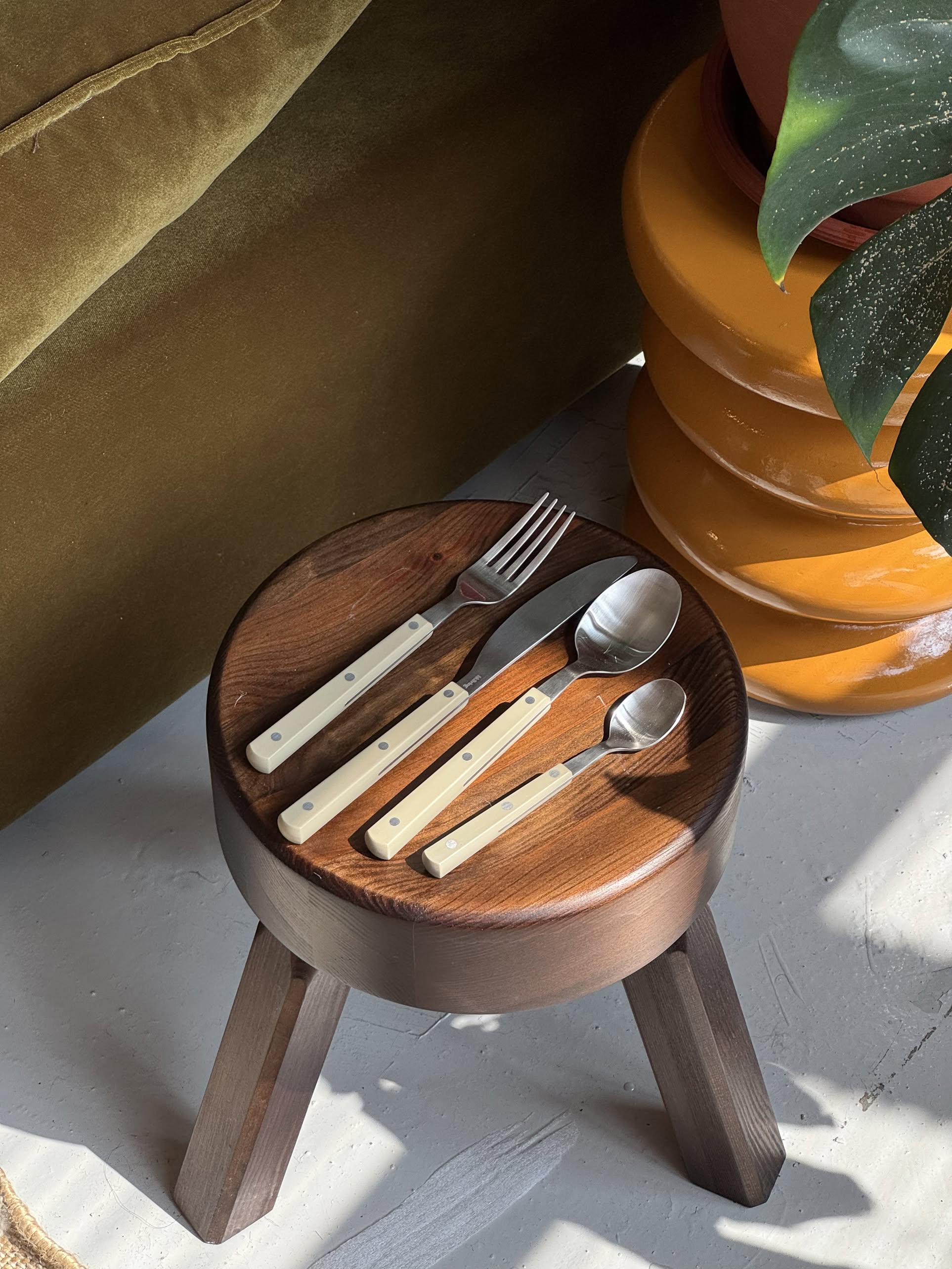 HKLIVING 70s Cutlery Olive Set of 16