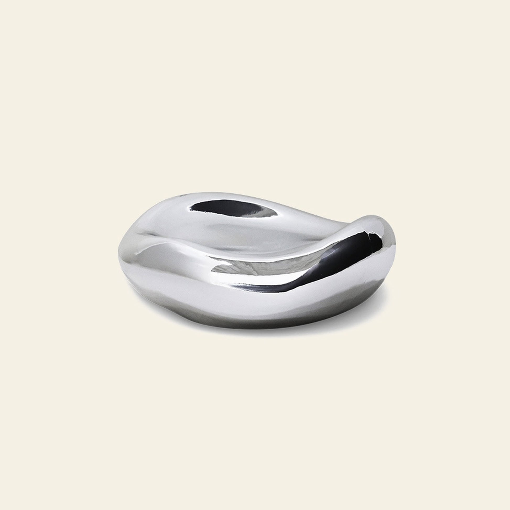 HKLIVING Gleam Glass Bowl Chrome