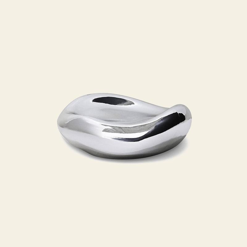 HKLIVING Gleam Glass Bowl - Chrome