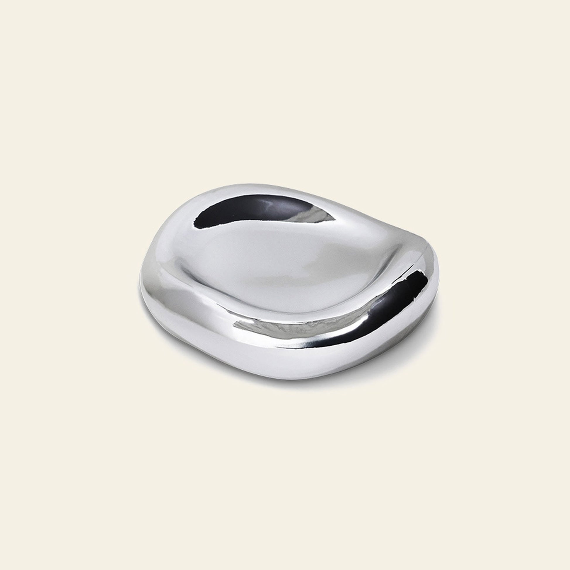 HKLIVING Gleam Glass Bowl Chrome
