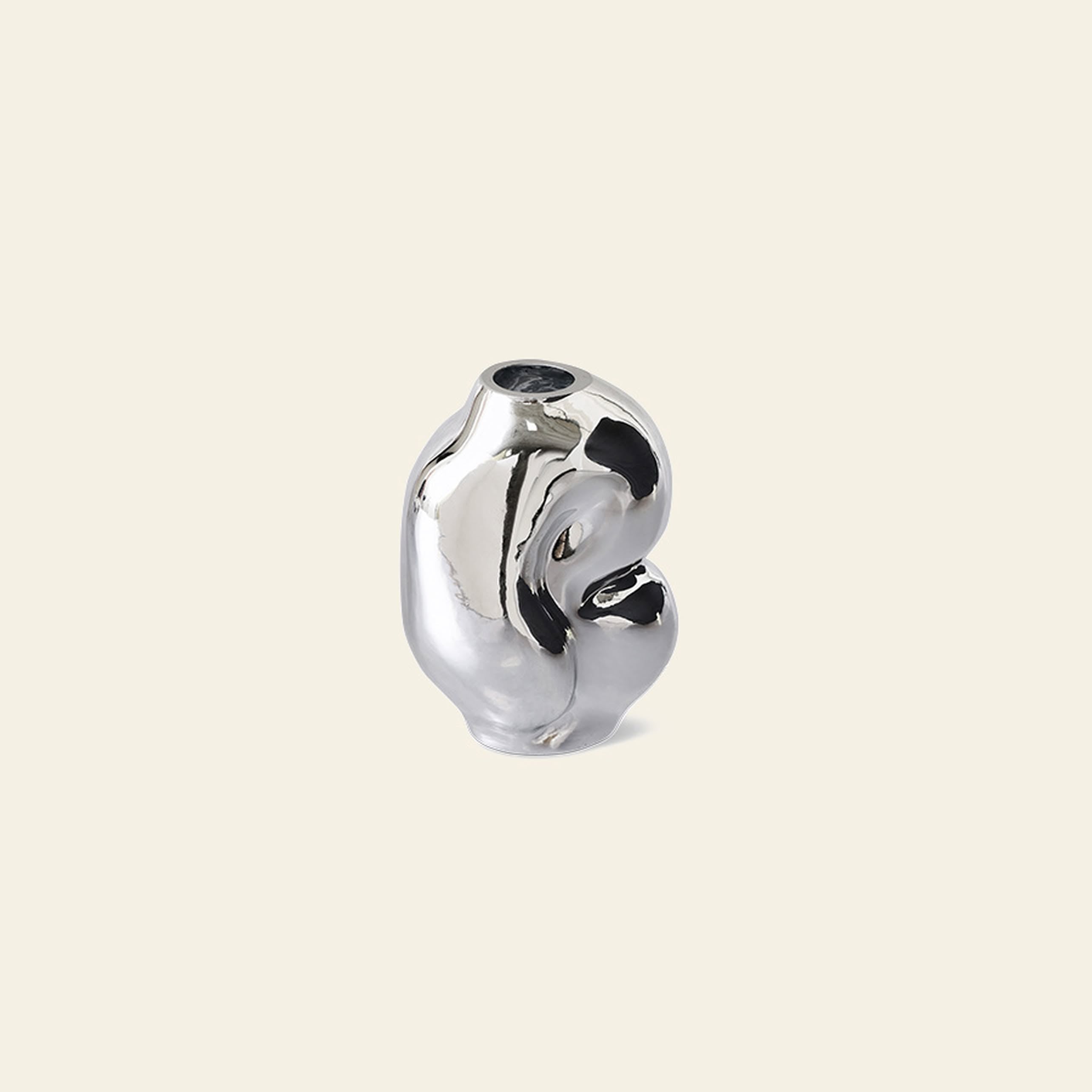 HKLIVING Gleam Glass Small Vase - Chrome