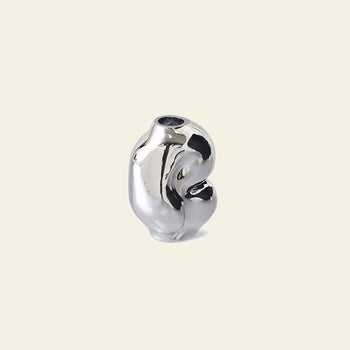 HKLIVING Gleam Glass Small Vase Chrome