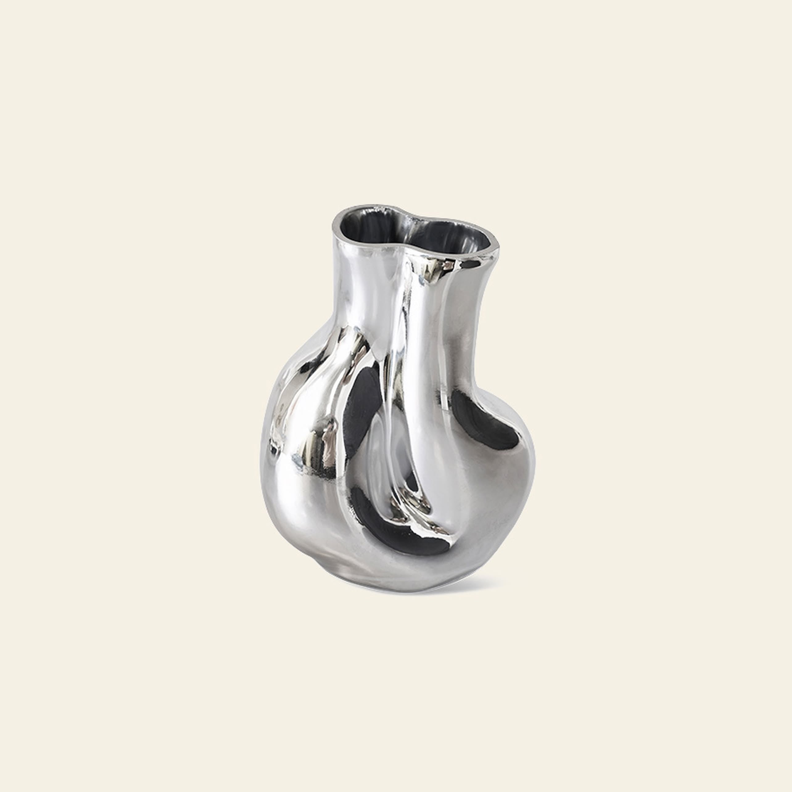 HKLIVING Gleam Glass Vase - Chrome