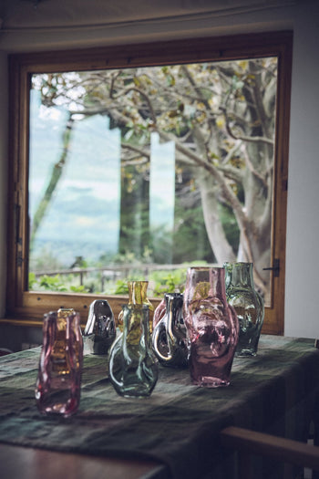 HKLIVING Gleam Glass Vase Chrome