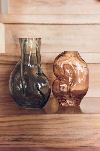 HKLIVING Gleam Glass Vase Olive