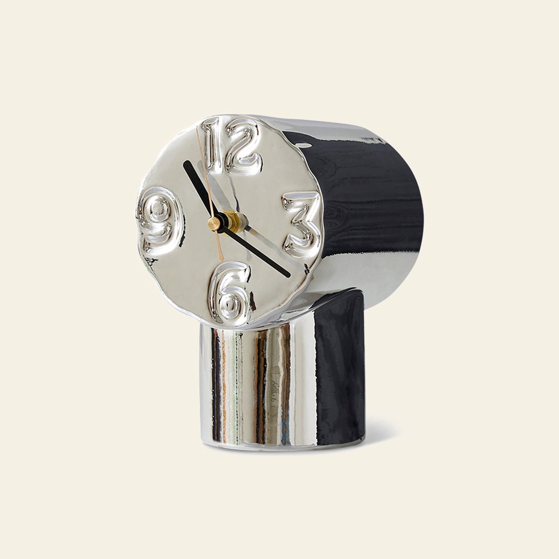 HKLIVING Retro Ceramic Clock Chrome