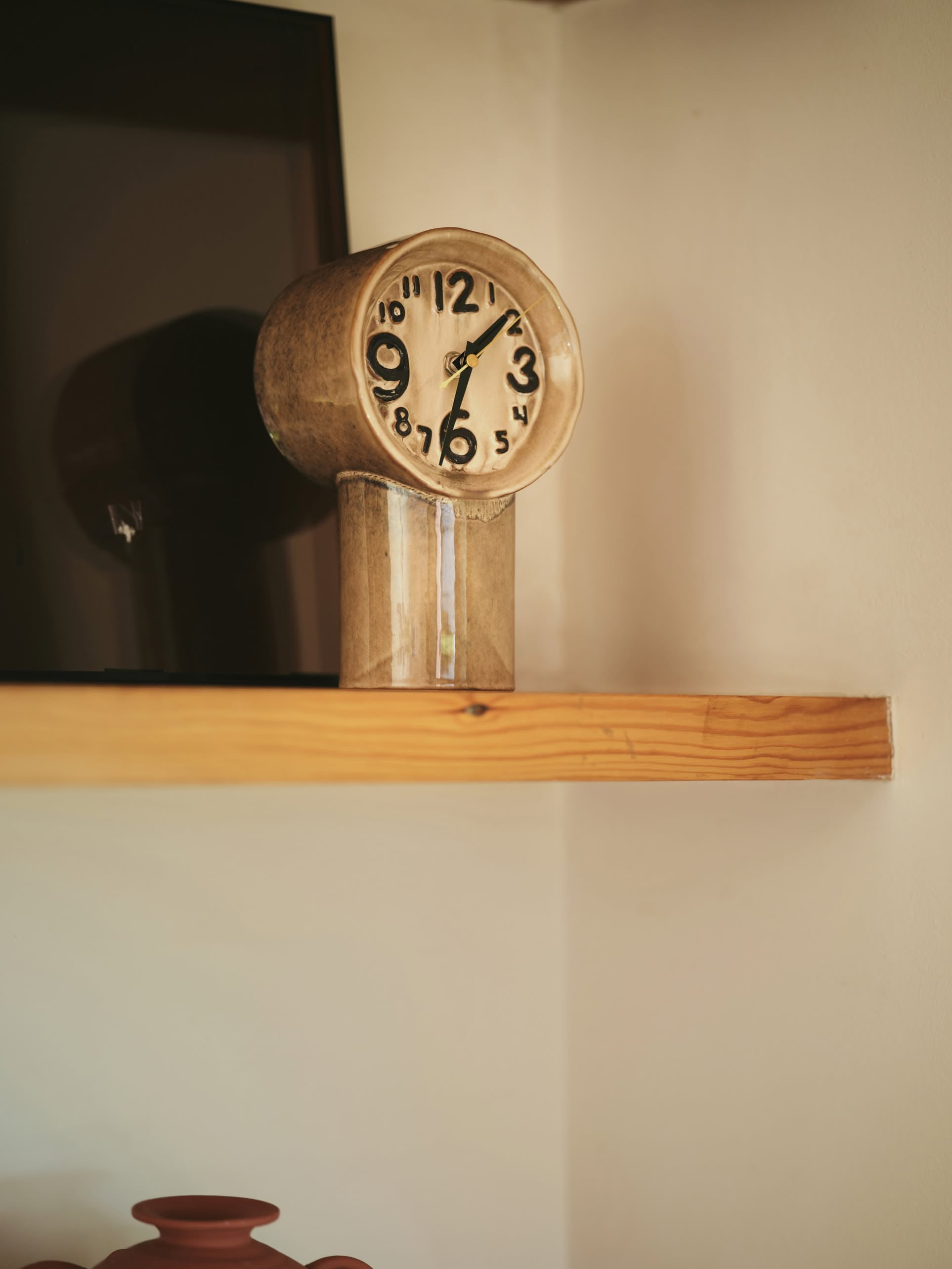 HKLIVING Retro Ceramic Clock Cream