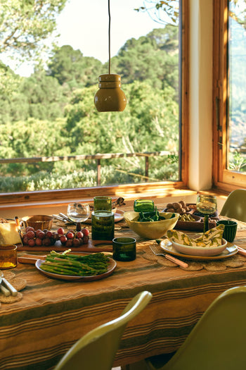 HKLIVING Tube Carafe & Glass Set Olive